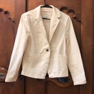 White denim blazer